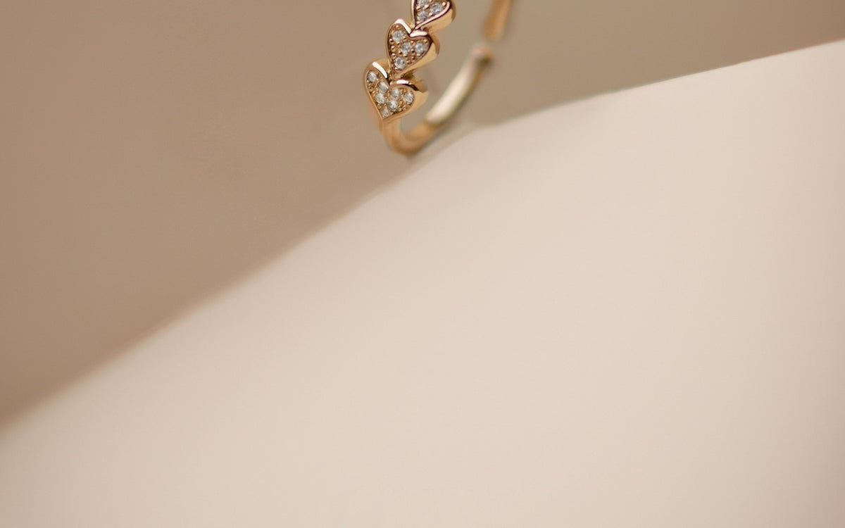 Solitaire ring on a white surface
