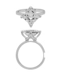 Solitaire Ring in 18KT White Gold, design LR0094