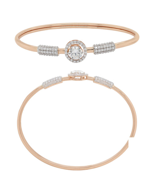 Diamond Bangle in 14KT Rose Gold, design BR1558B