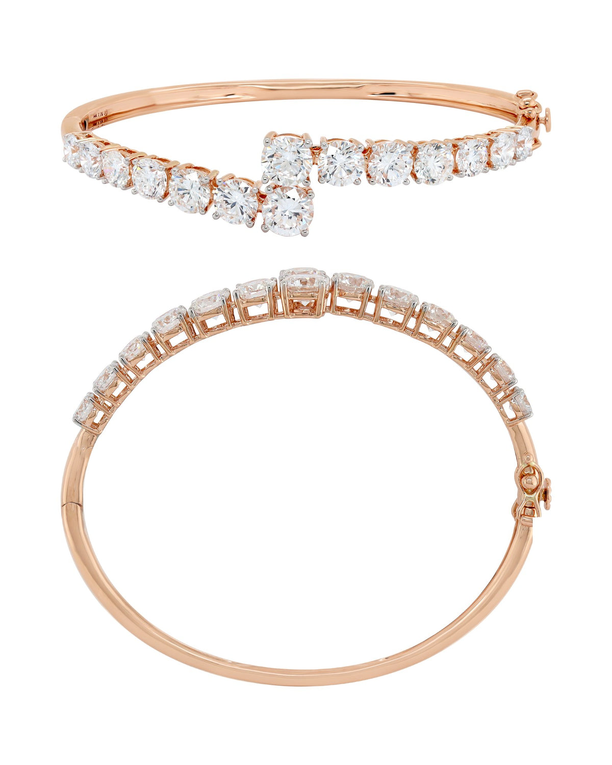 Diamond Bangle in 14KT Rose Gold, design BR2667A