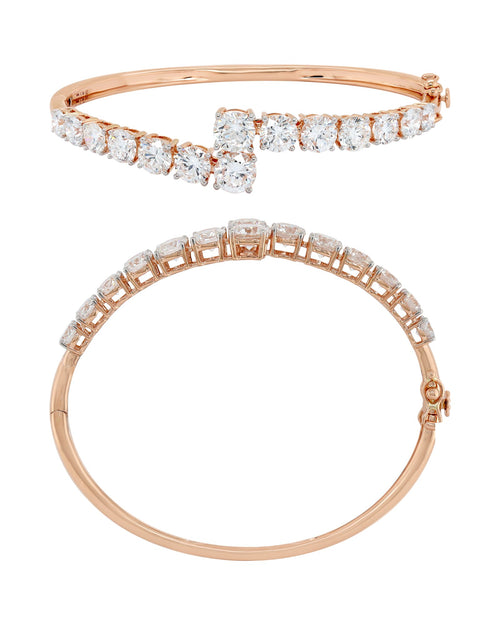 Diamond Bangle in 14KT Rose Gold, design BR2667A