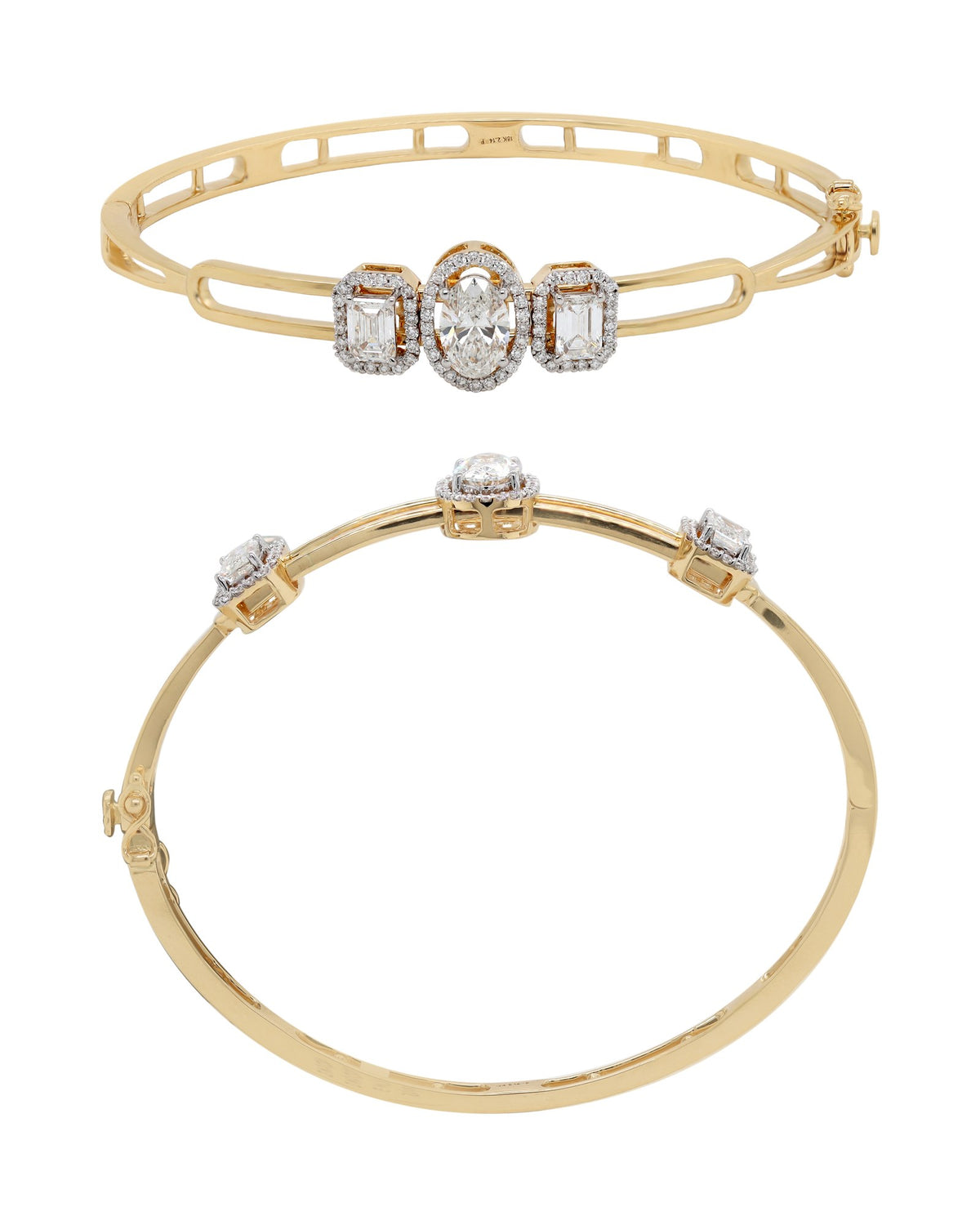 Diamond Bangle in 14KT Yellow Gold, design BR2717