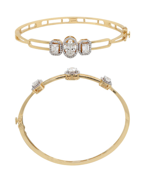 Diamond Bangle in 14KT Yellow Gold, design BR2717