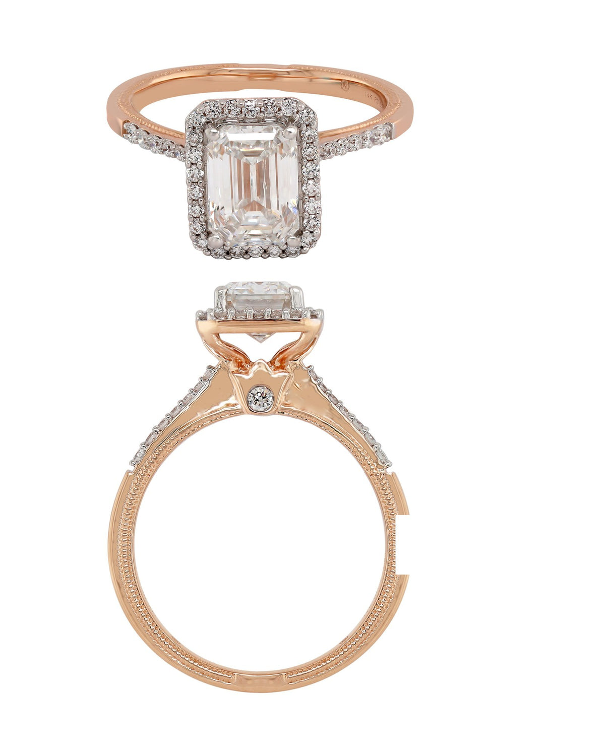 Diamond Ring in 14KT Rose Gold, design LR0145