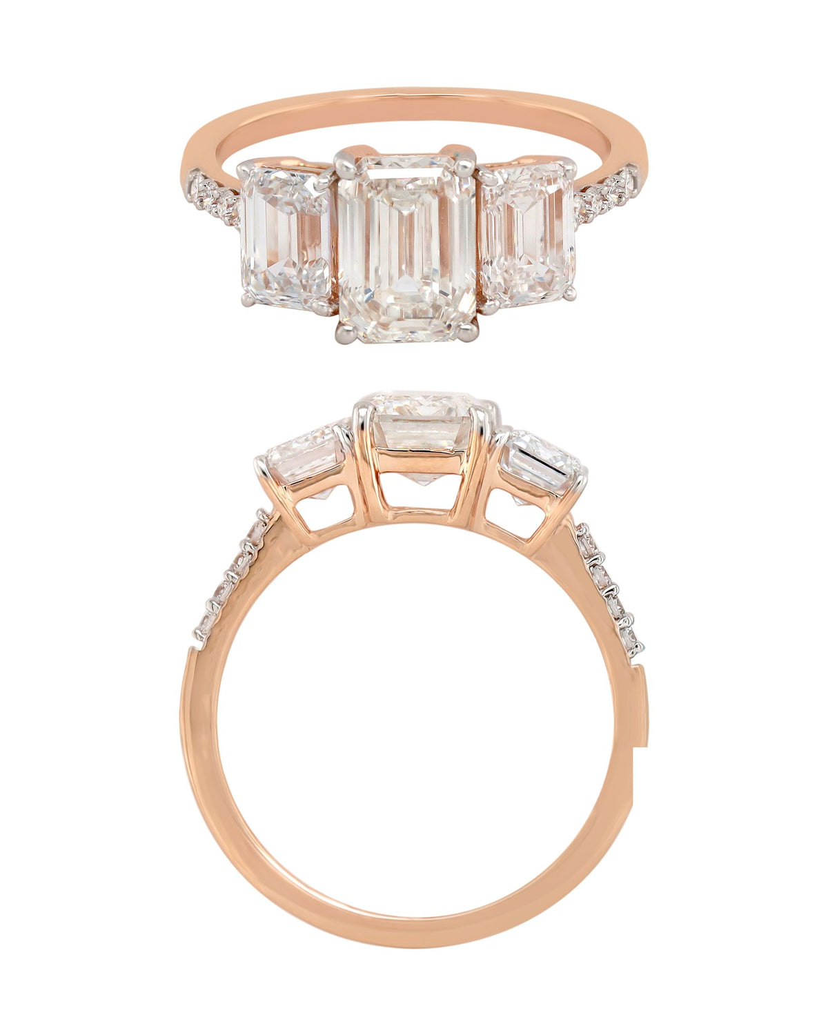 Diamond Ring in 14KT Rose Gold, design LR0144