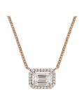 Diamond Necklace in 14KT Rose Gold, design PS0013PD