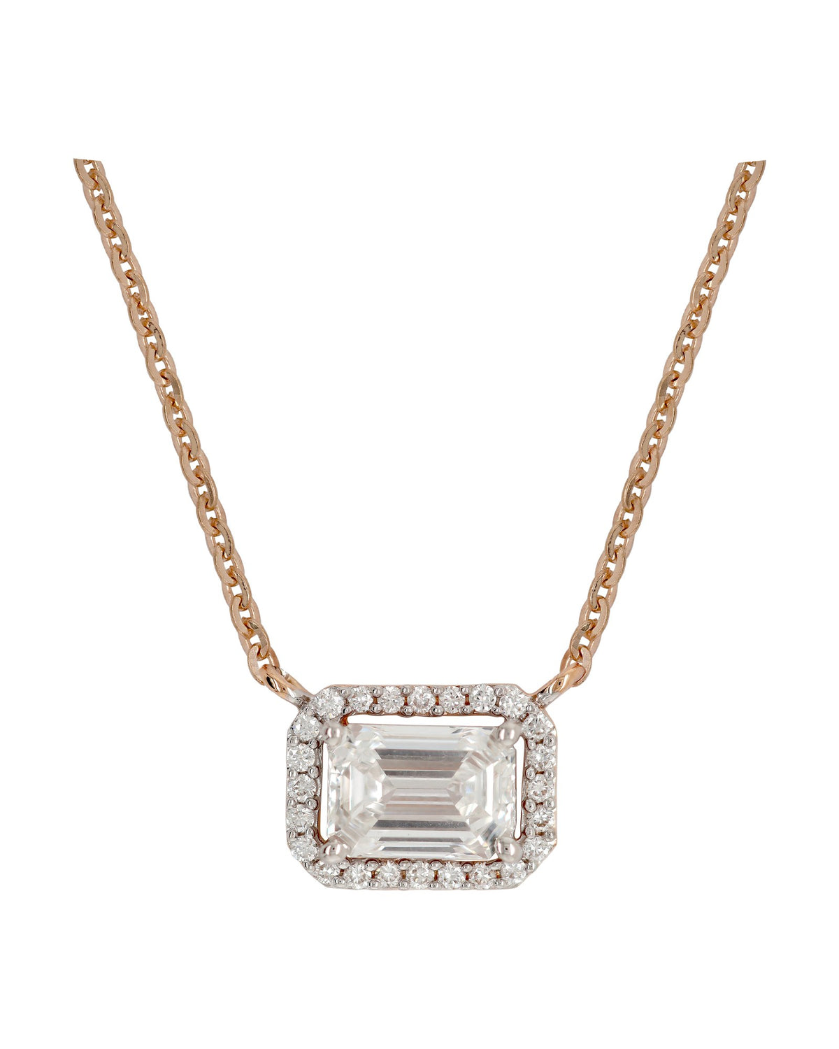 Diamond Necklace in 14KT Rose Gold, design PS0013PD