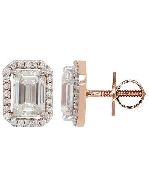 Diamond Earrings in 14KT Rose Gold, design PS0013ER