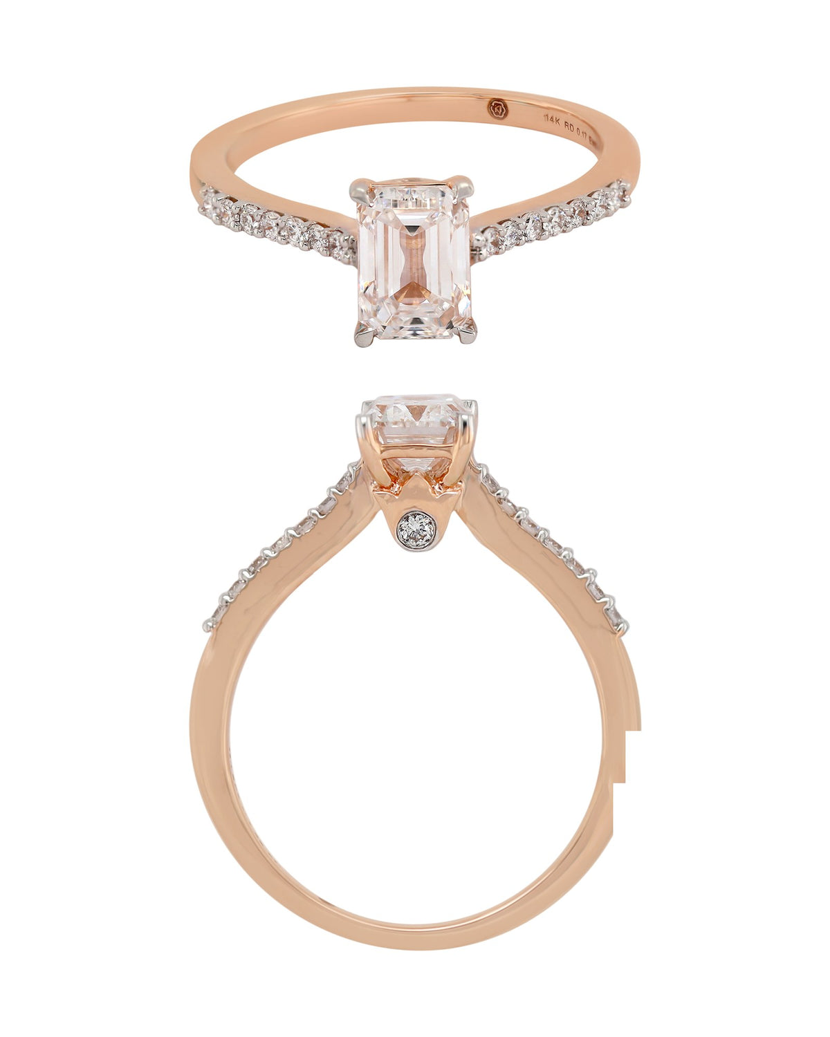 Diamond Ring in 14KT Rose Gold, design LR0148