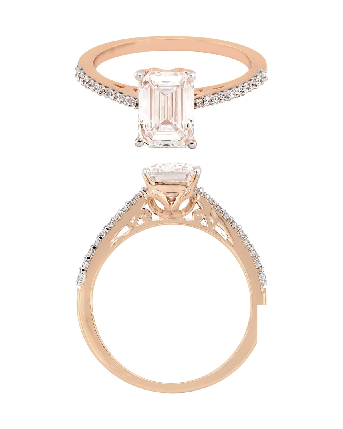 Diamond Ring in 14KT Rose Gold, design LR0152
