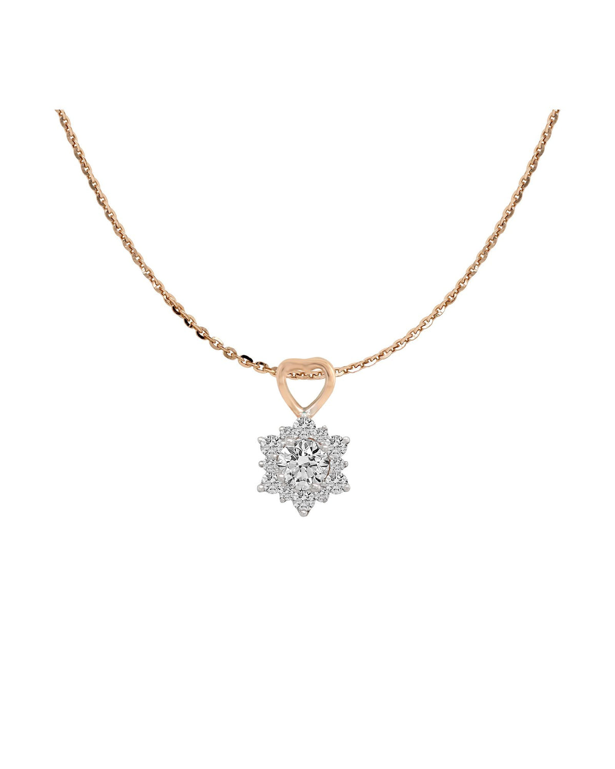 Diamond Necklace in 14KT Rose Gold, design PS0015PD