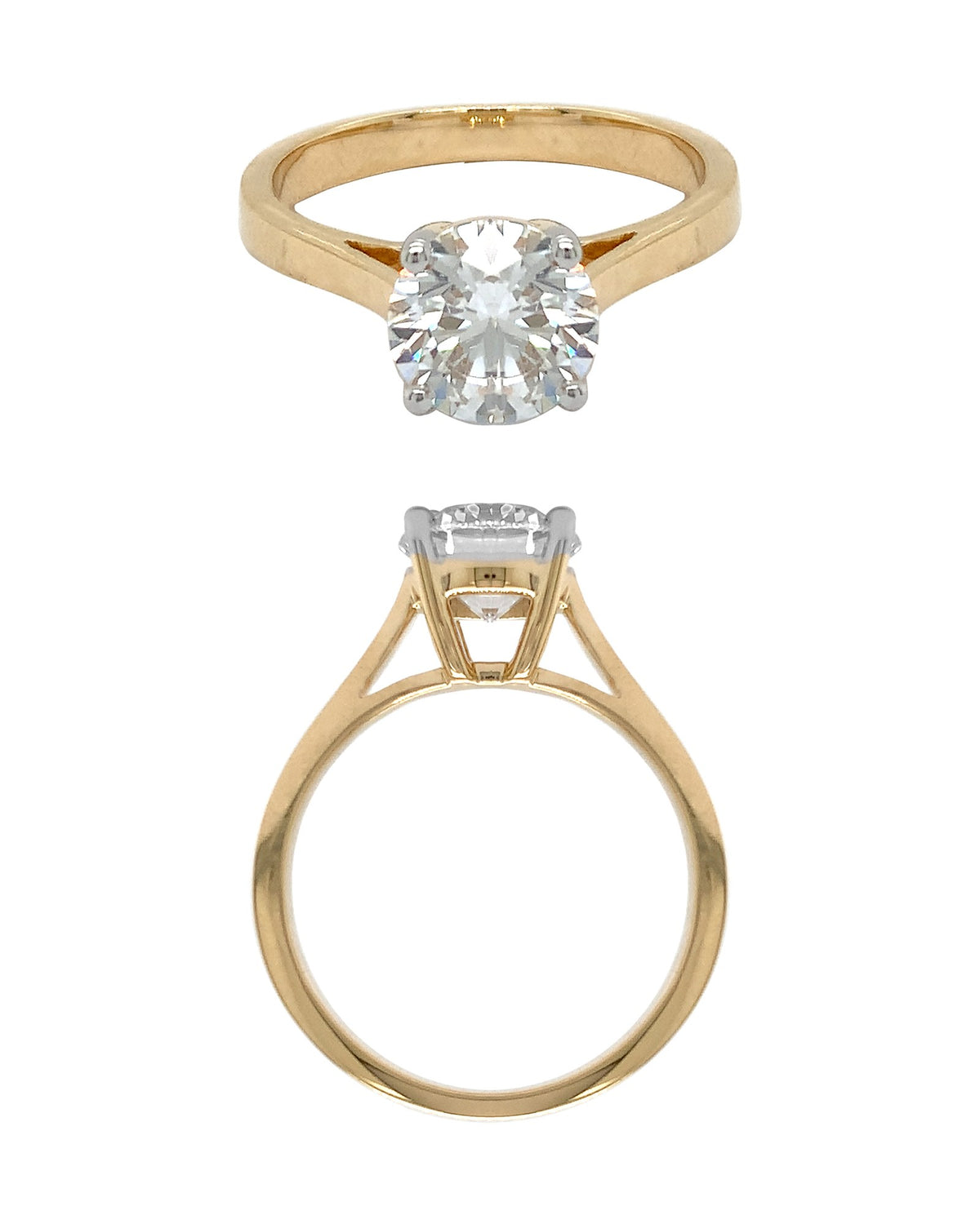 Solitaire Ring in 18KT Yellow Gold, design RG9297A