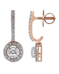 Diamond Earrings in 14KT Rose Gold, design PS0019ER