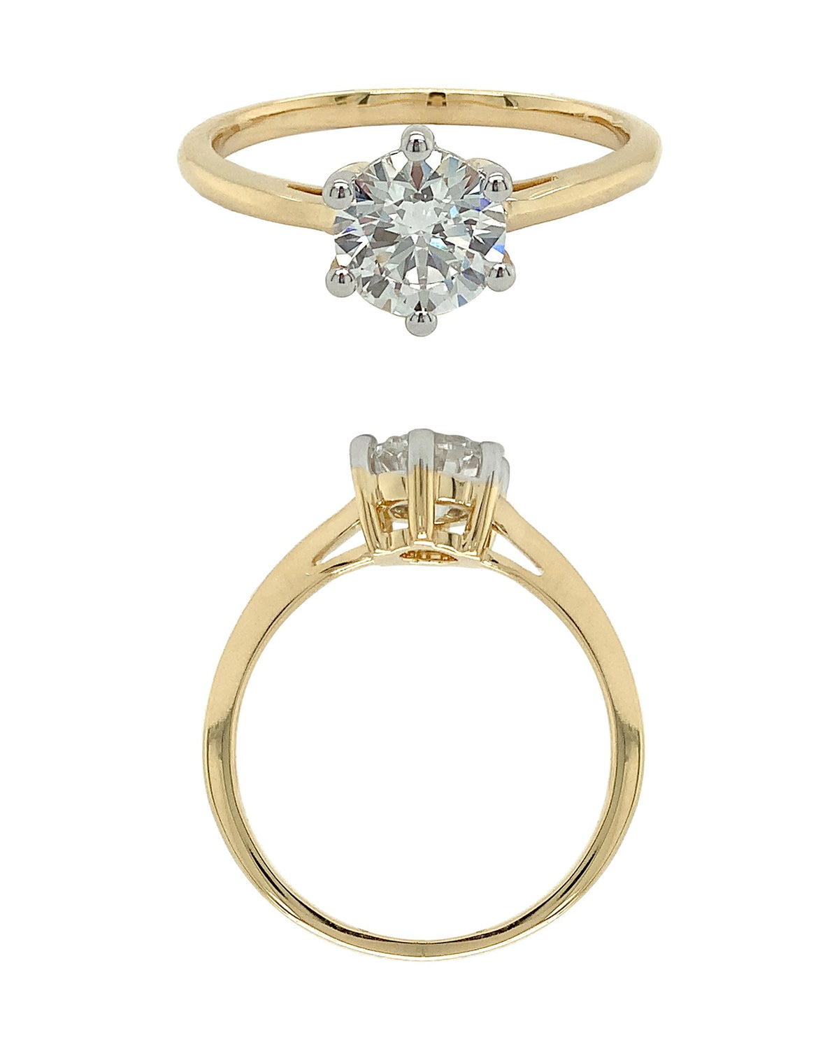 Solitaire Ring in 18KT Yellow Gold, design RG9286A