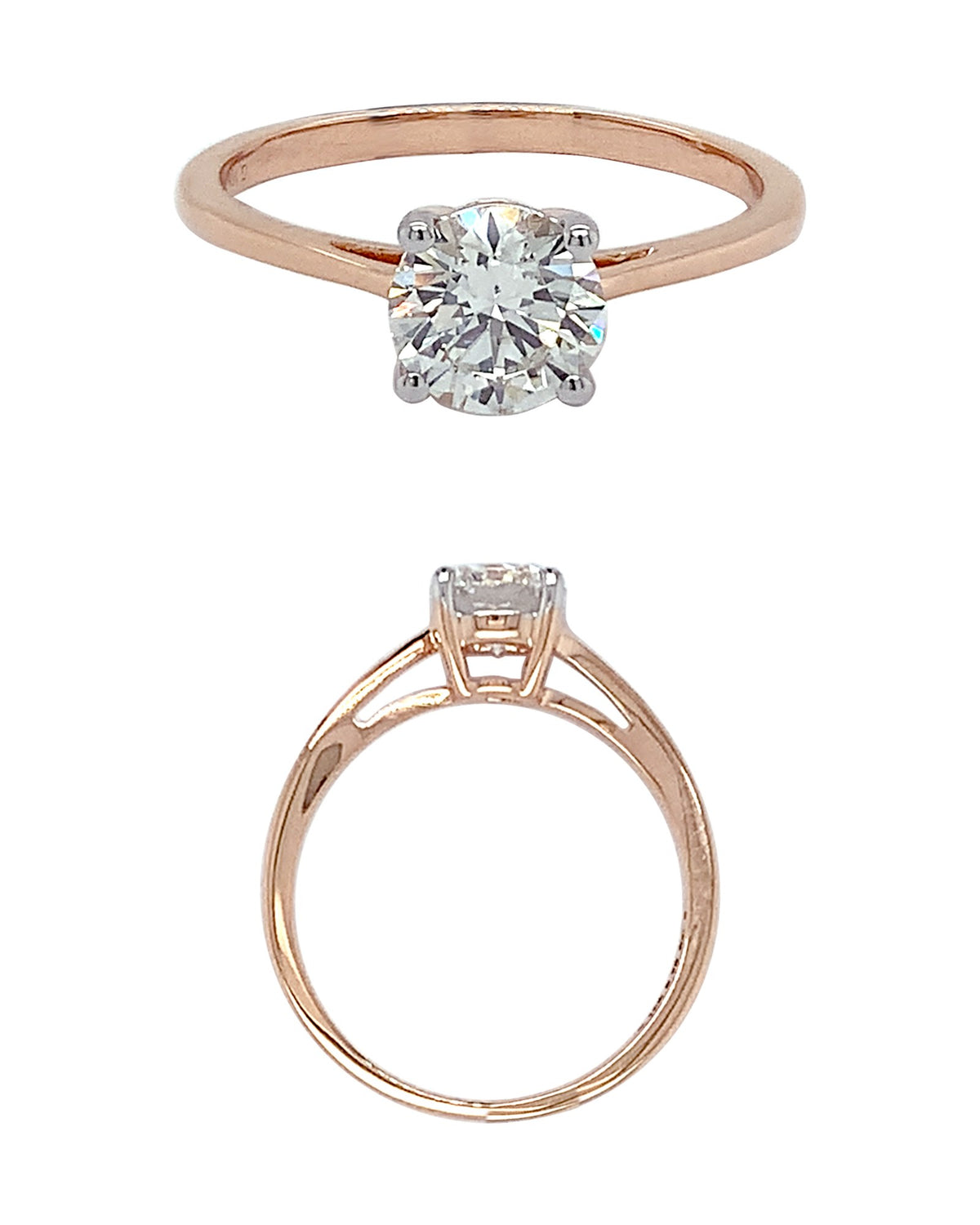 Solitaire Ring in 18KT Rose Gold, design RG9286