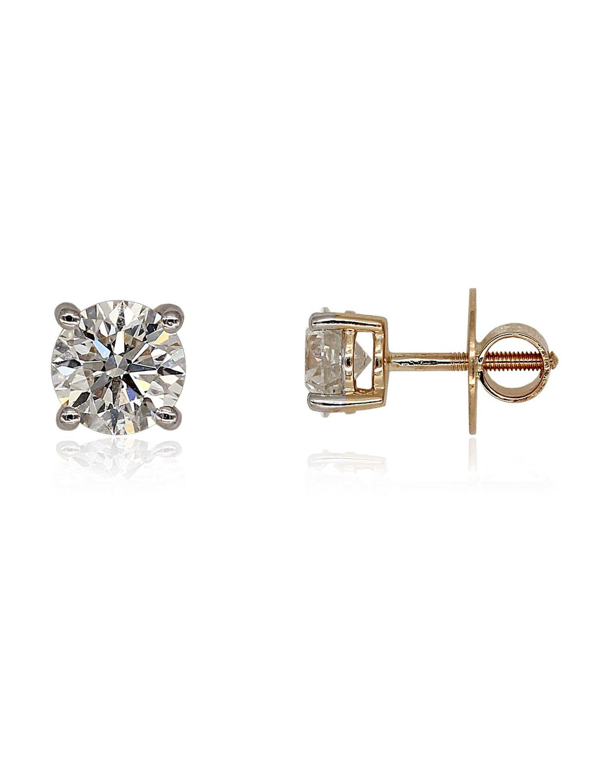 Solitaire Studs in 18KT Yellow Gold, design ER5610D