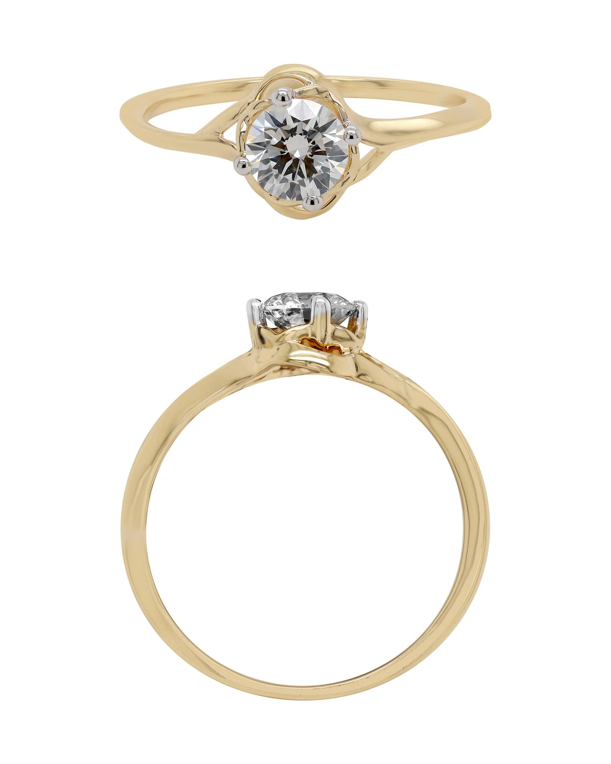 Solitaire Ring in 18KT Yellow Gold, design RG9676