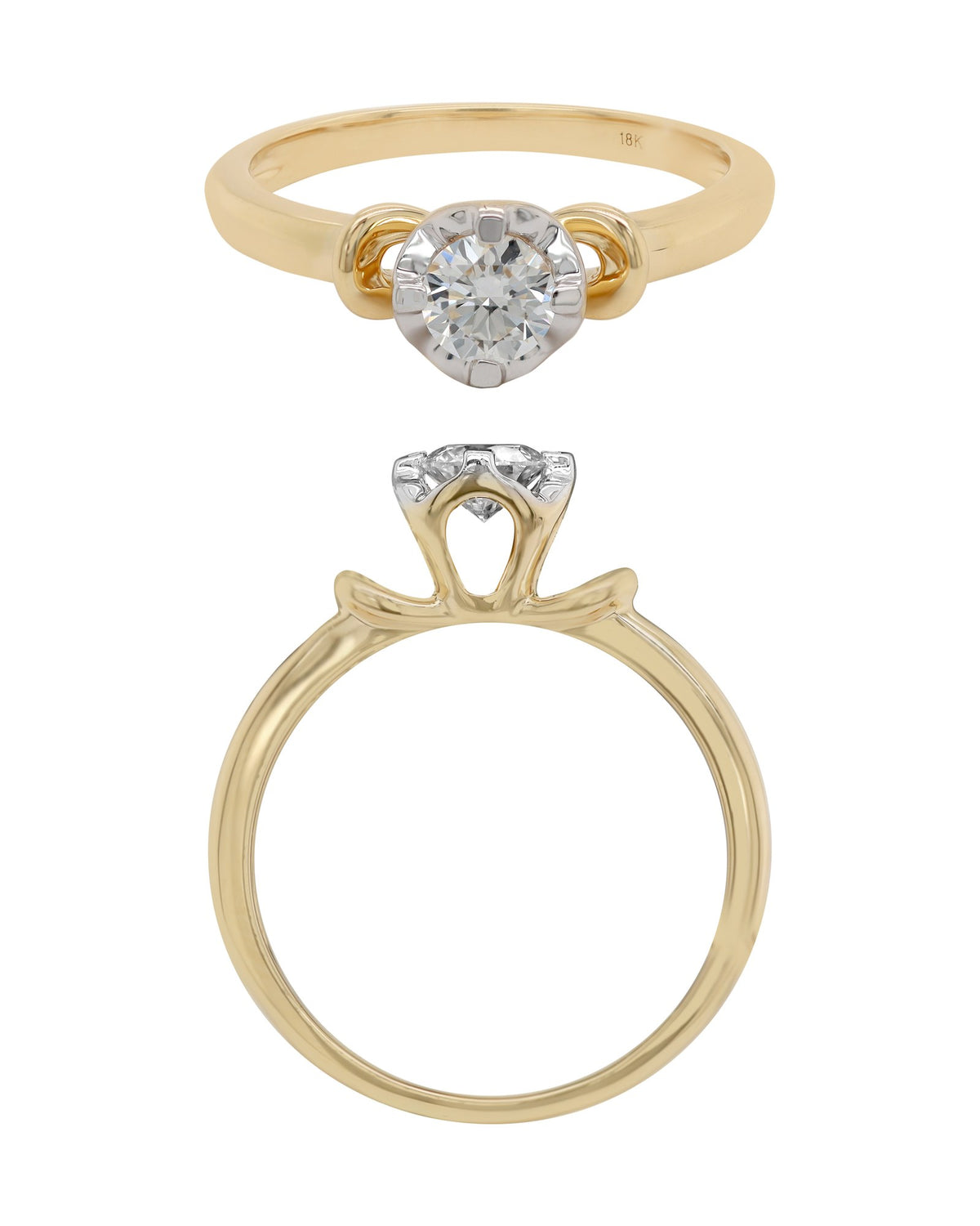 Solitaire Ring in 18KT Yellow Gold, design RG9678