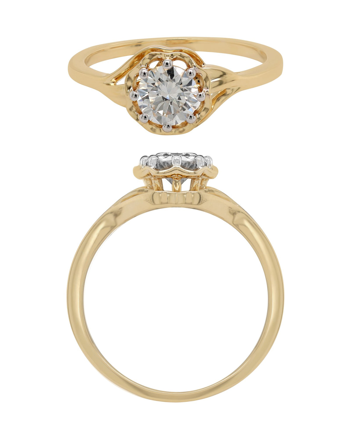 Solitaire Ring in 18KT Yellow Gold, design RG9716