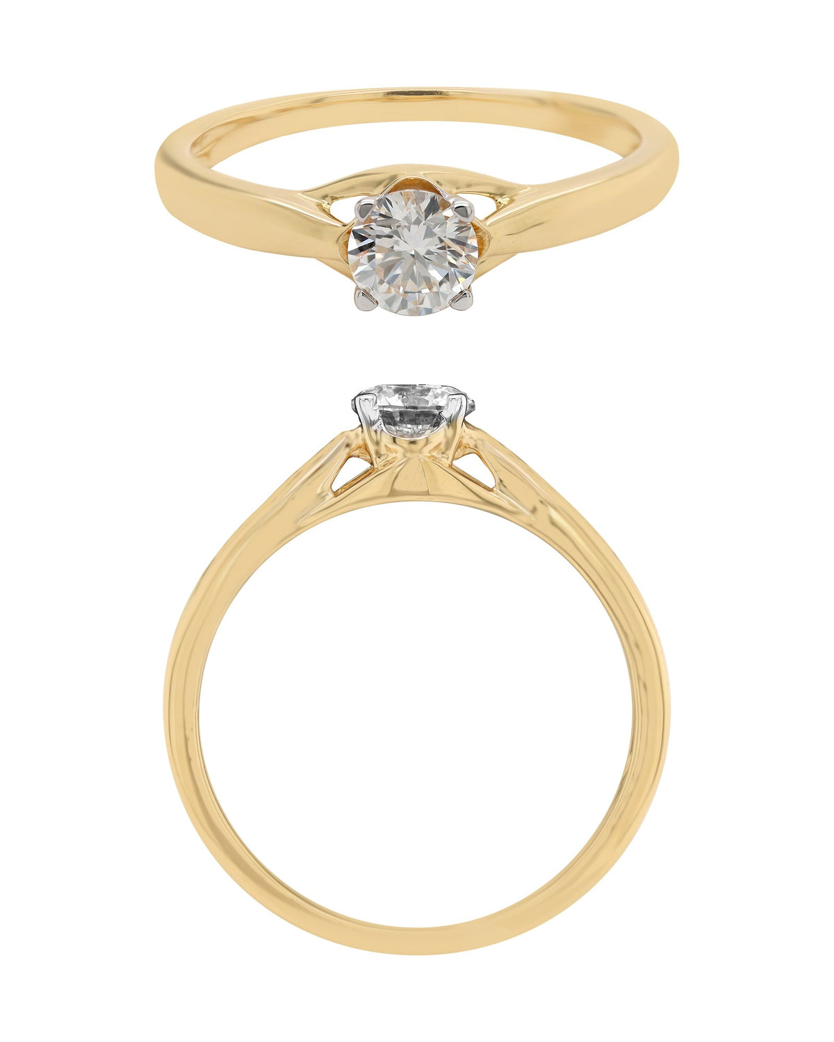 Solitaire Ring in 18KT Yellow Gold, design RG9689