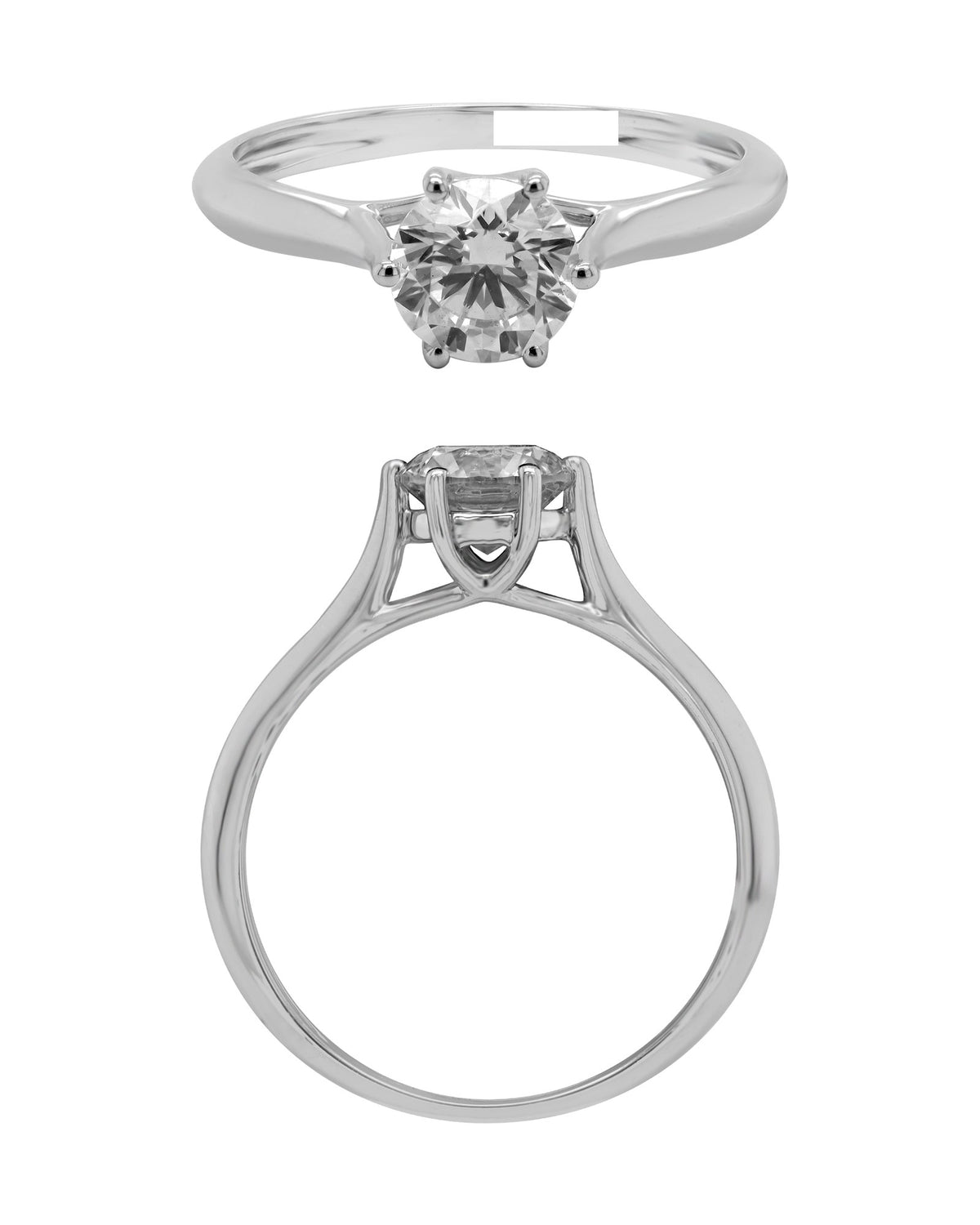 Solitaire Ring in 18KT White Gold, design RG9710
