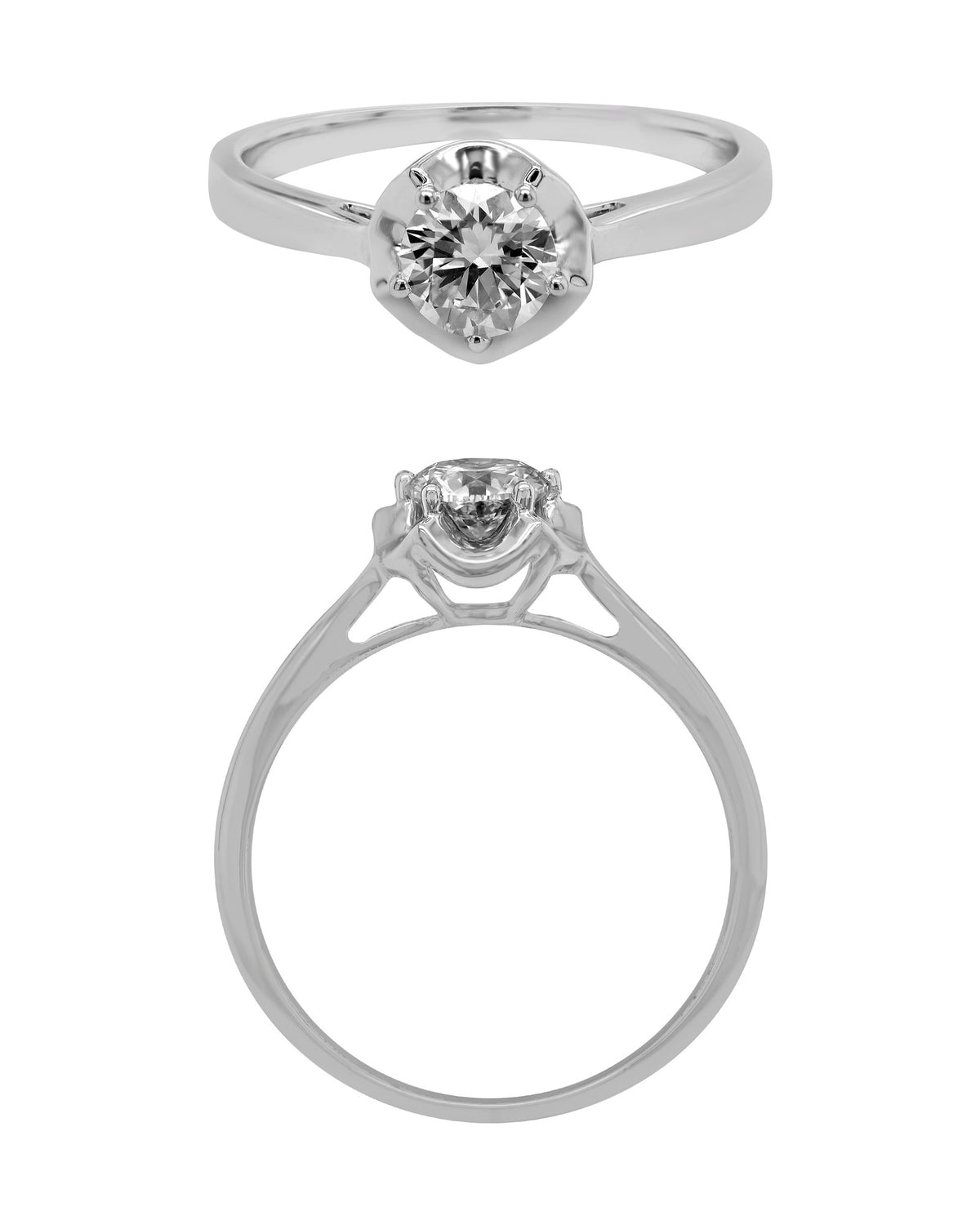 Solitaire Ring in 18KT Rose Gold, design RG9698