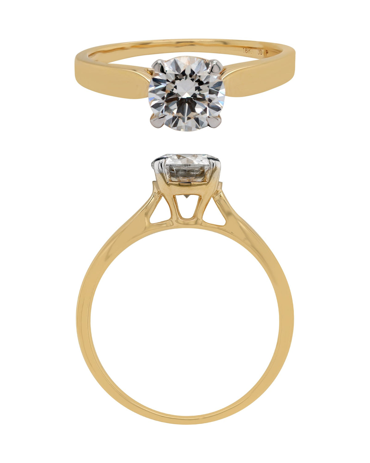 Solitaire Ring in 18KT Yellow Gold, design RG9674
