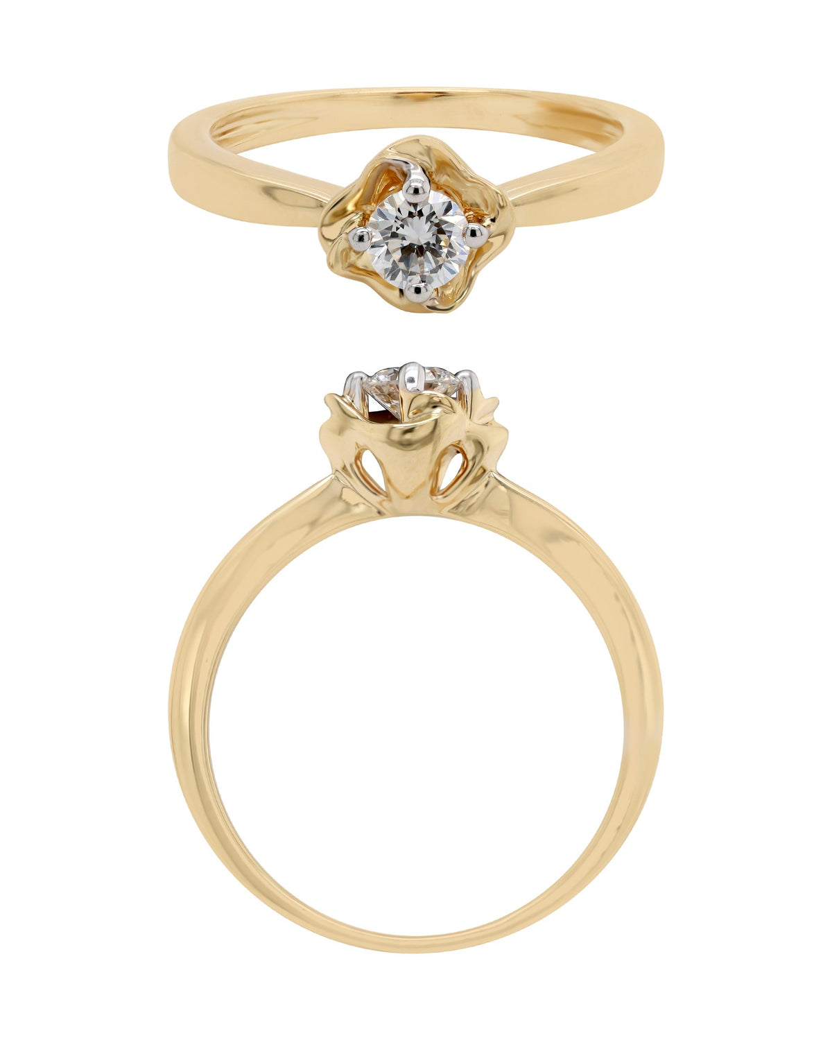 Solitaire Ring in 18KT Rose Gold, design RG9707