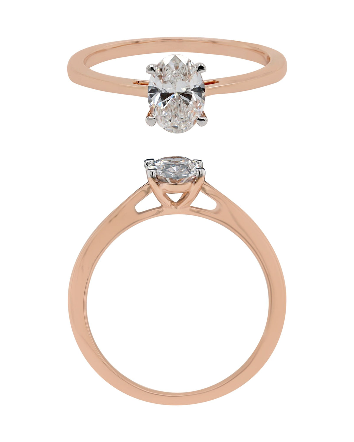 Solitaire Ring in 14KT Rose Gold, design RG9821
