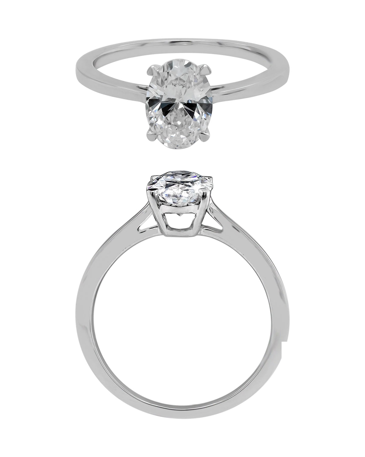 Solitaire Ring in 14KT White Gold, design RG9822