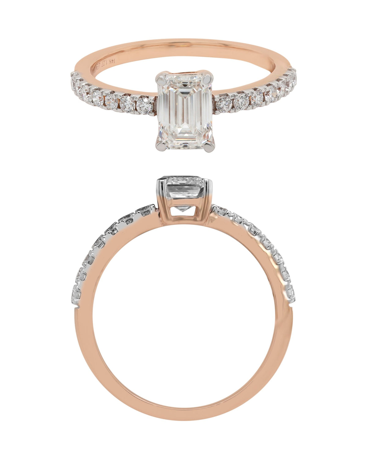 Diamond Ring in 14KT Rose Gold, design RG9826