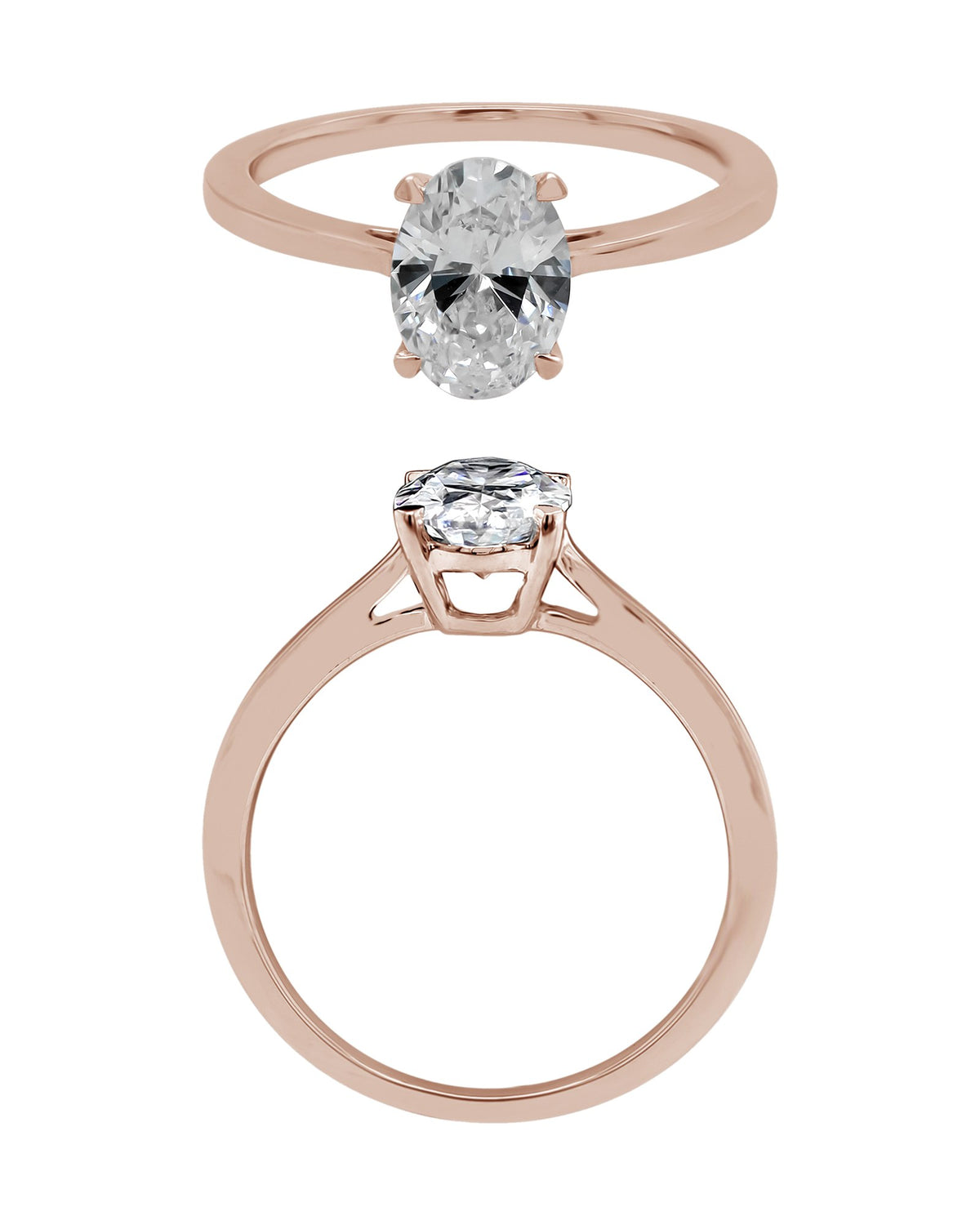 Solitaire Ring in 14KT Rose Gold, design RG9827