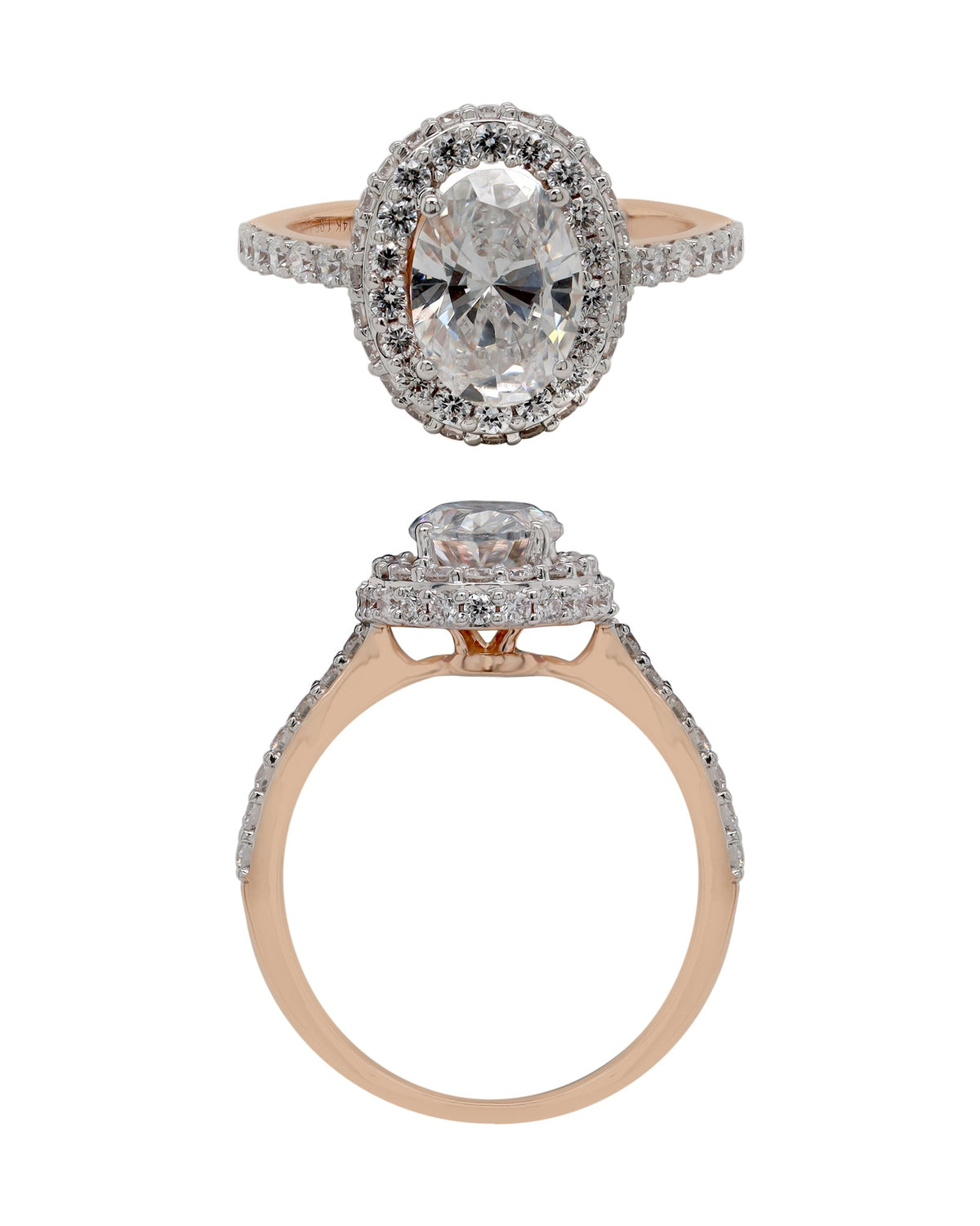 Diamond Ring in 14KT Rose Gold, design RG9828