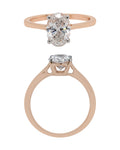 Solitaire Ring in 14KT Rose Gold, design RG9829