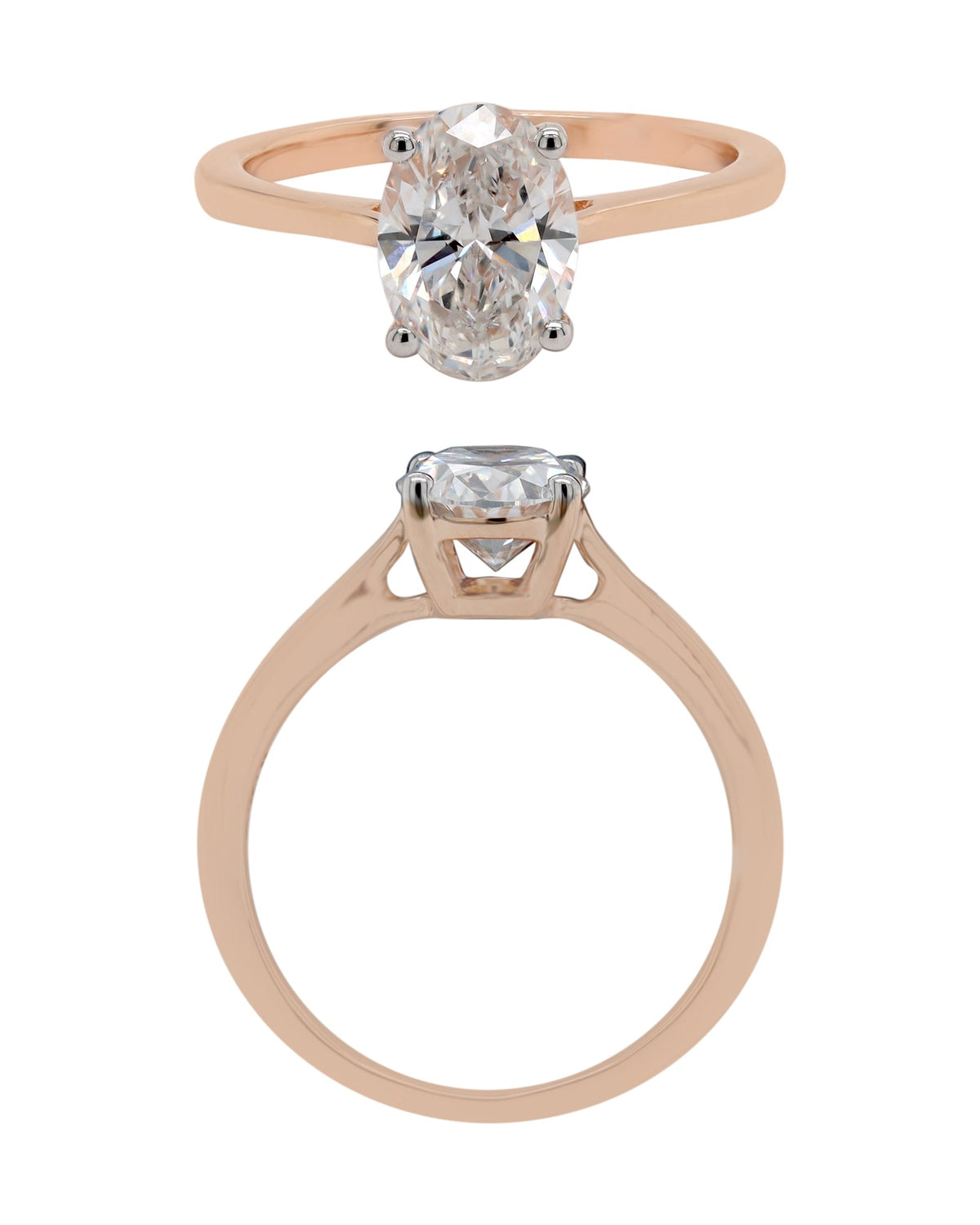 Solitaire Ring in 14KT Rose Gold, design RG9829