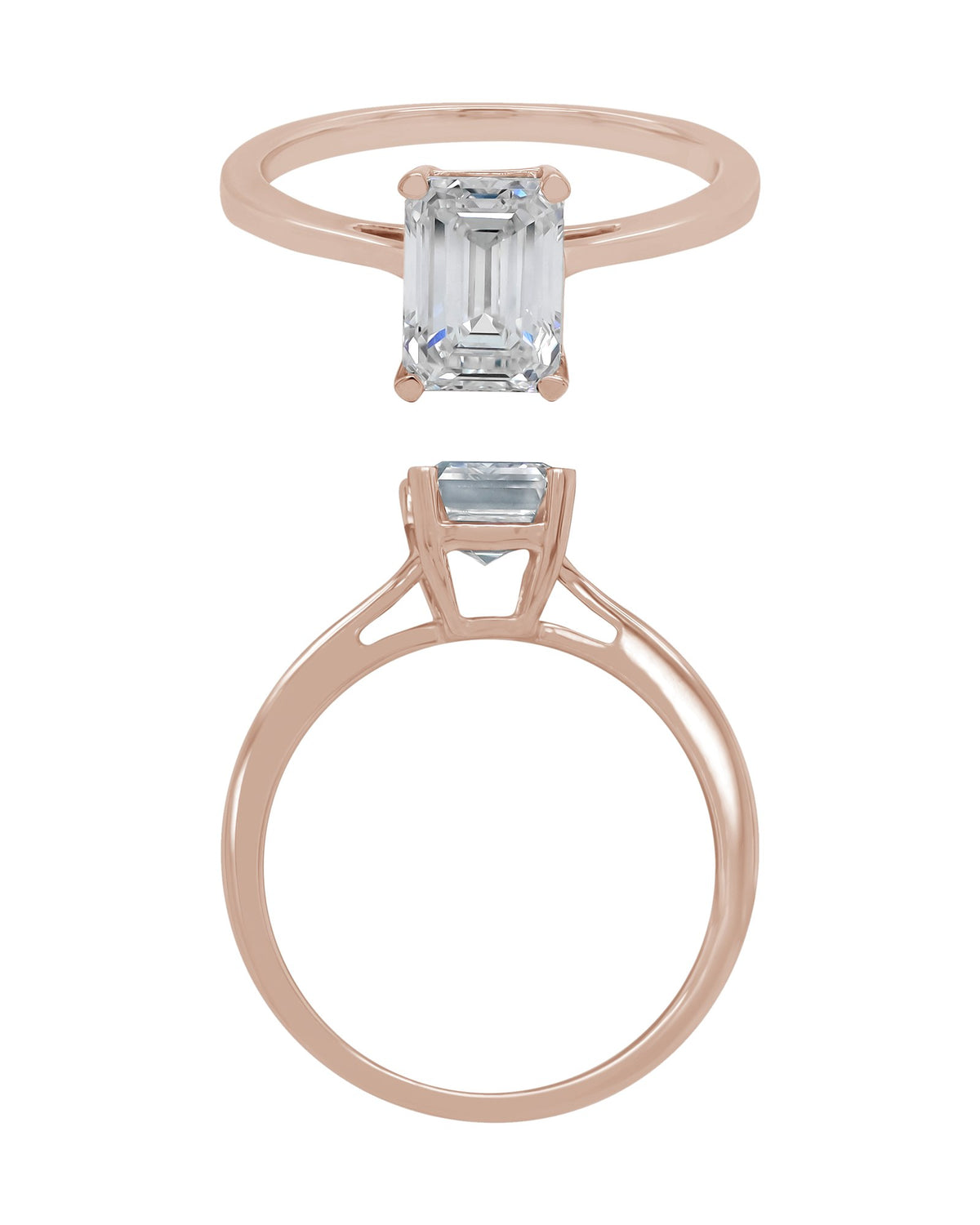 Solitaire Ring in 14KT Rose Gold, design RG9830