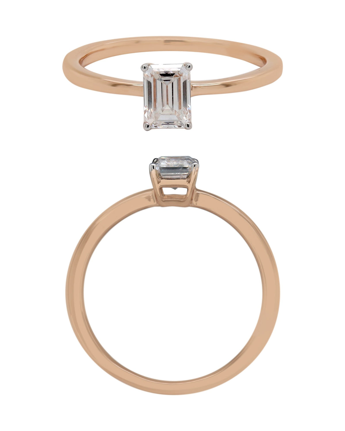 Solitaire Ring in 14KT Rose Gold, design RG9833