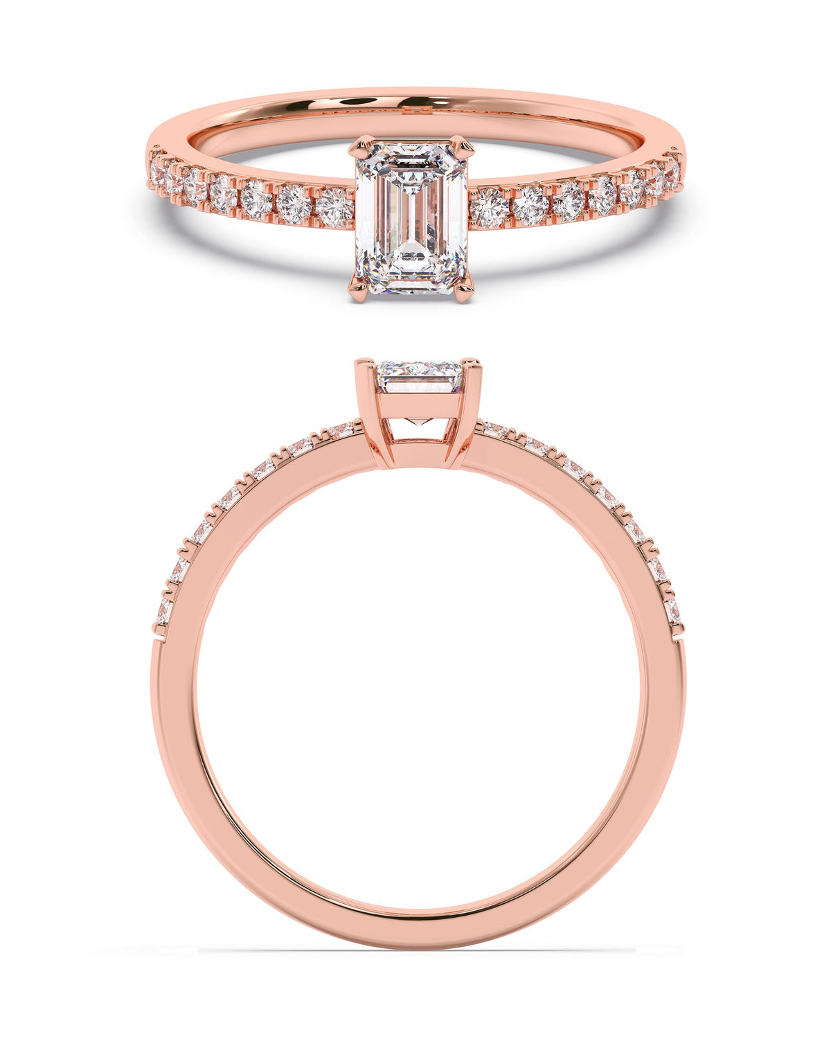 Diamond Ring in 14KT Rose Gold, design RG9835