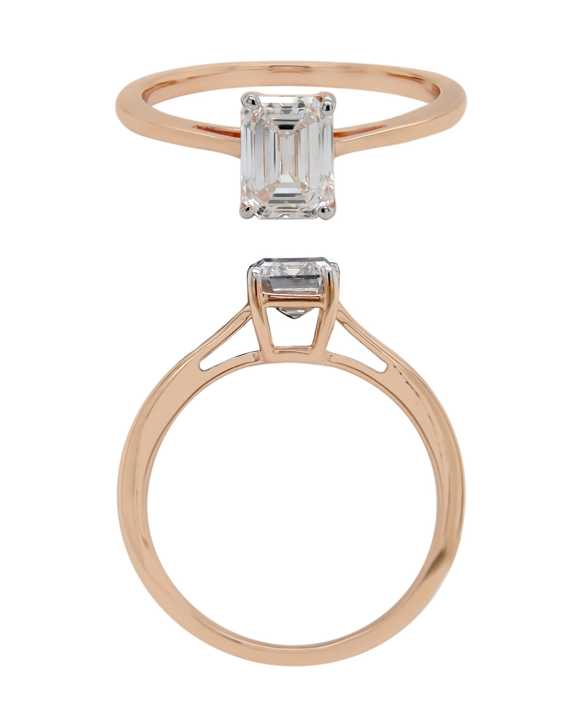 Solitaire Ring in 14KT Rose Gold, design RG9838