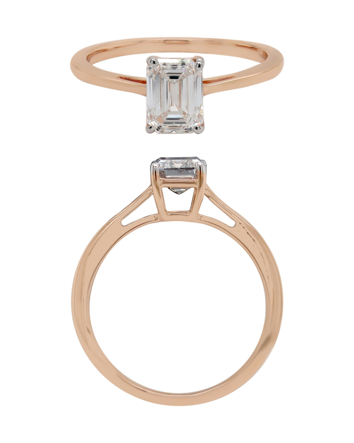 Solitaire Ring in 14KT Rose Gold, design RG9842
