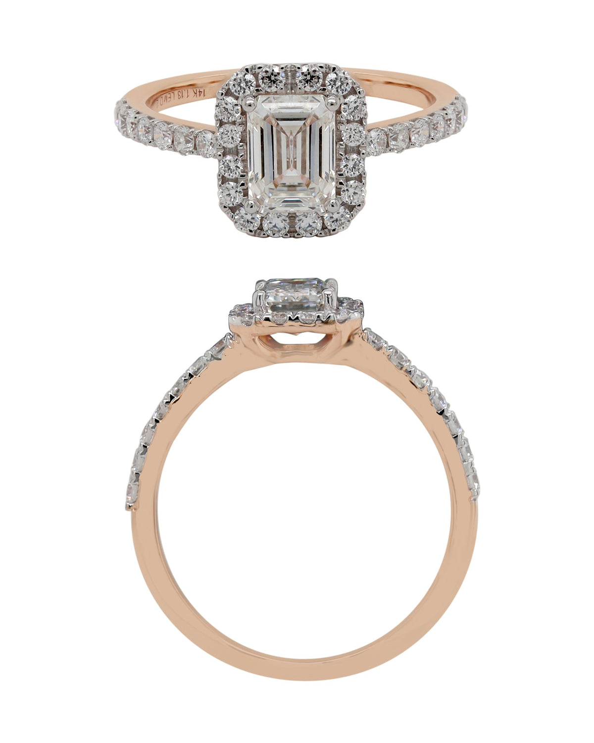 Diamond Ring in 14KT Rose Gold, design RG9843