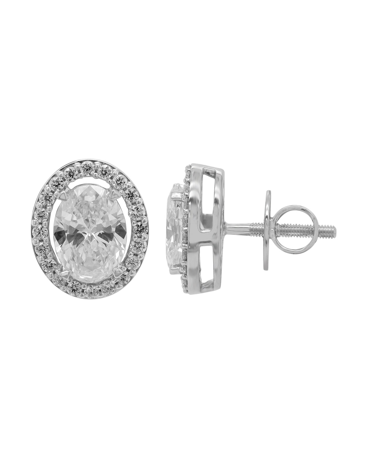 Diamond Earrings in 14KT White Gold, design ER10455