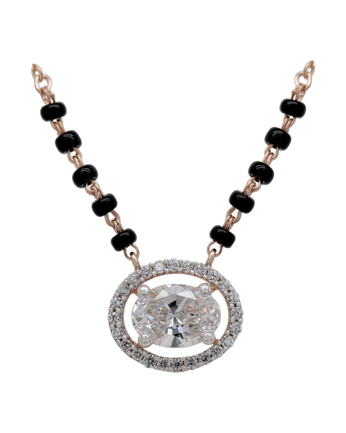 Diamond Mangalsutra in 14KT Rose Gold, design TN2313
