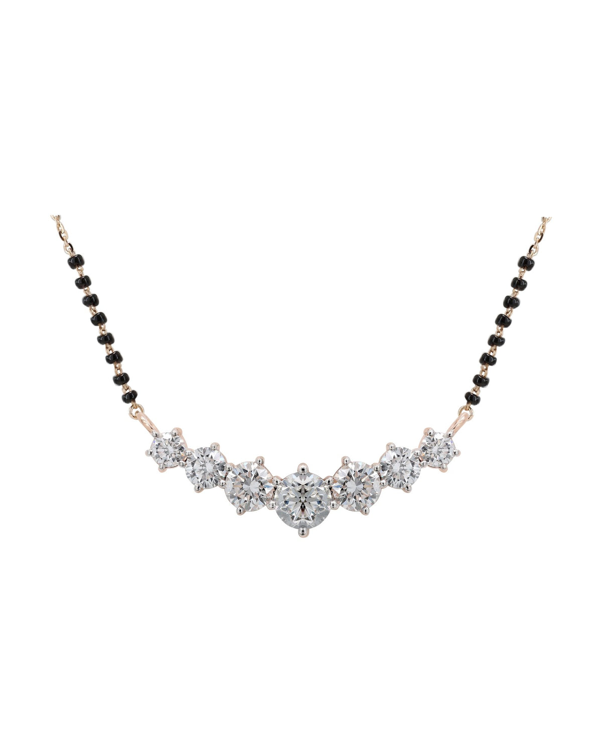 Diamond Mangalsutra in 18KT Rose Gold, design TN2276A