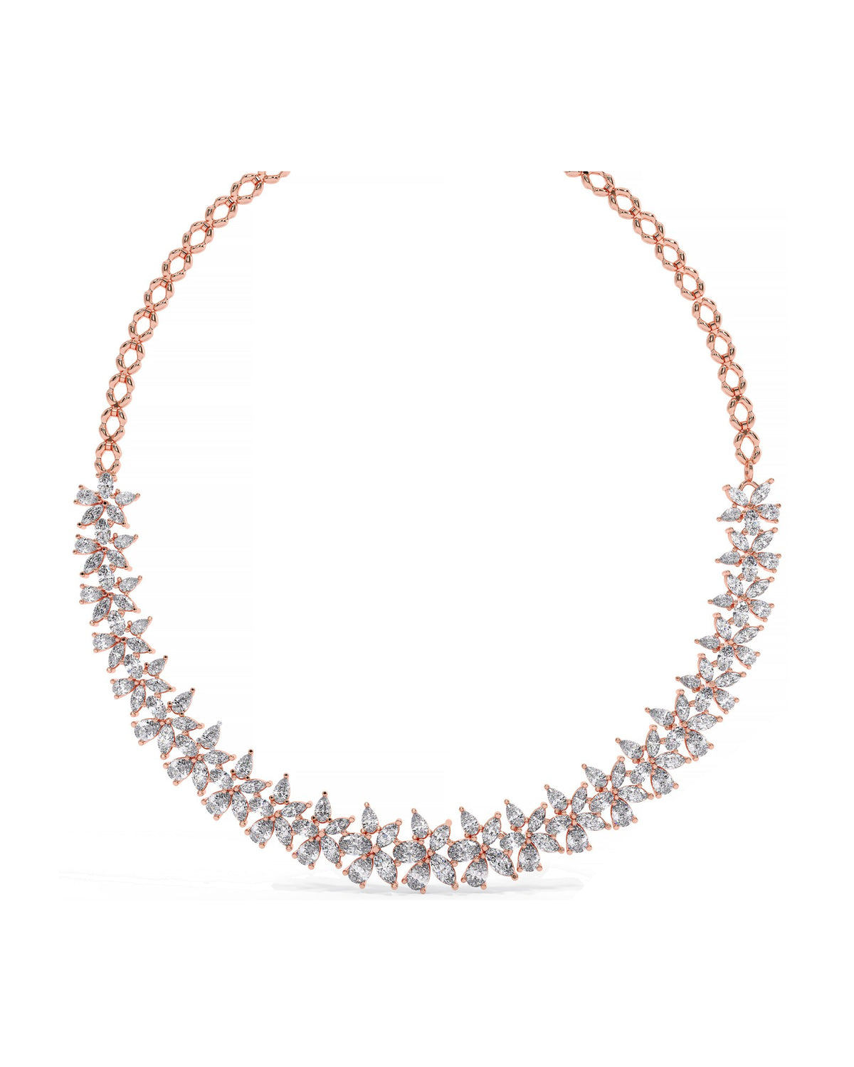 Diamond Necklace in 14KT Rose Gold, design NL1719