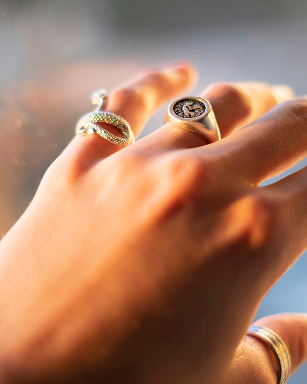 Diamond ring worn on the finger