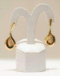 Gold and diamond stud earrings