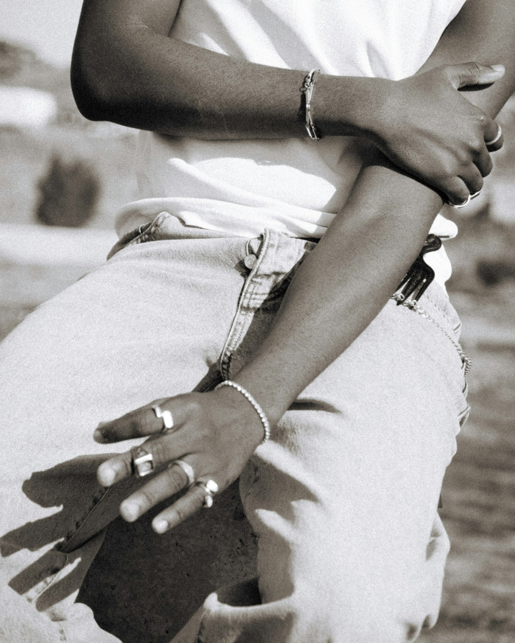 Dome signet ring worn on the hand