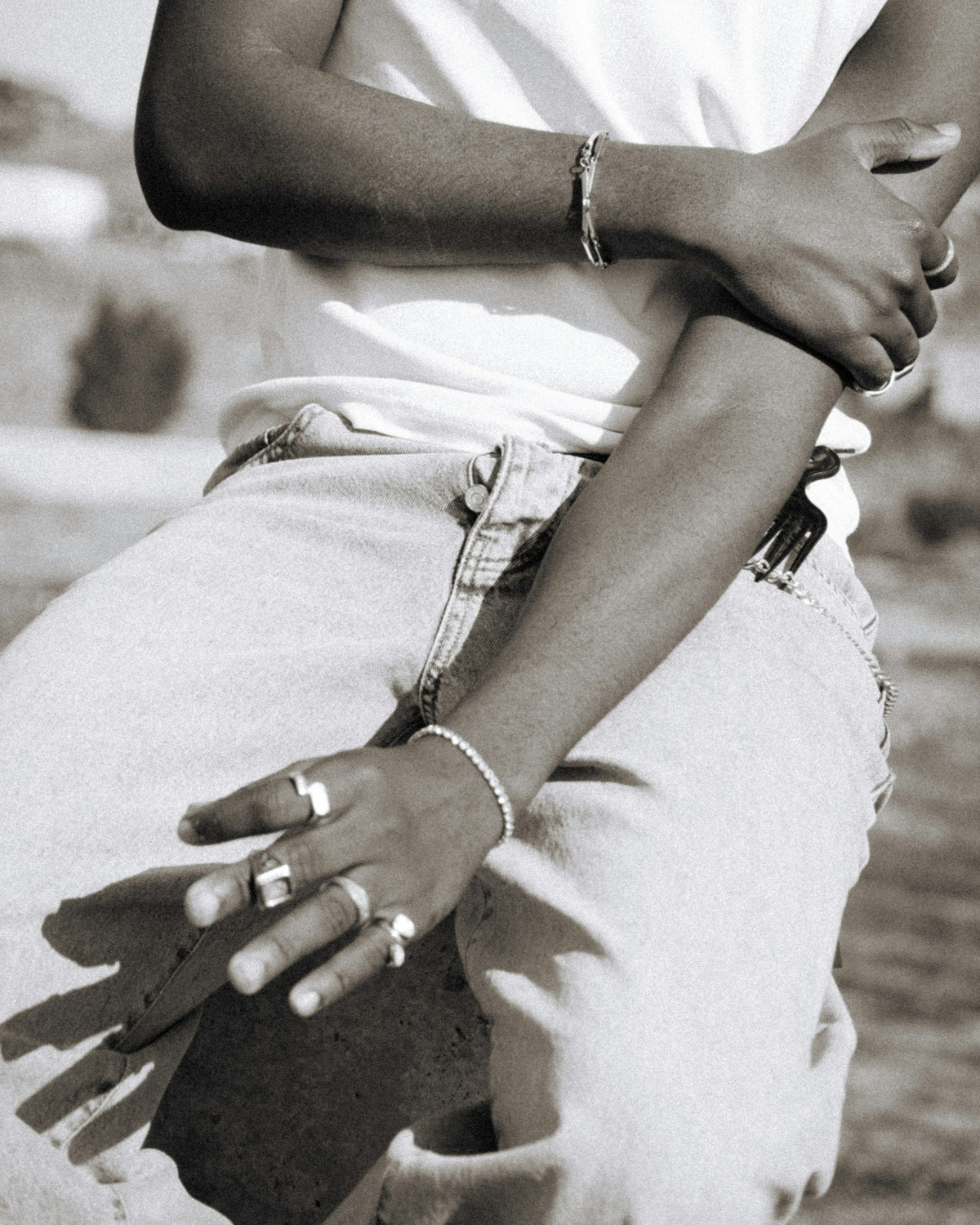 Dome signet ring worn on the hand